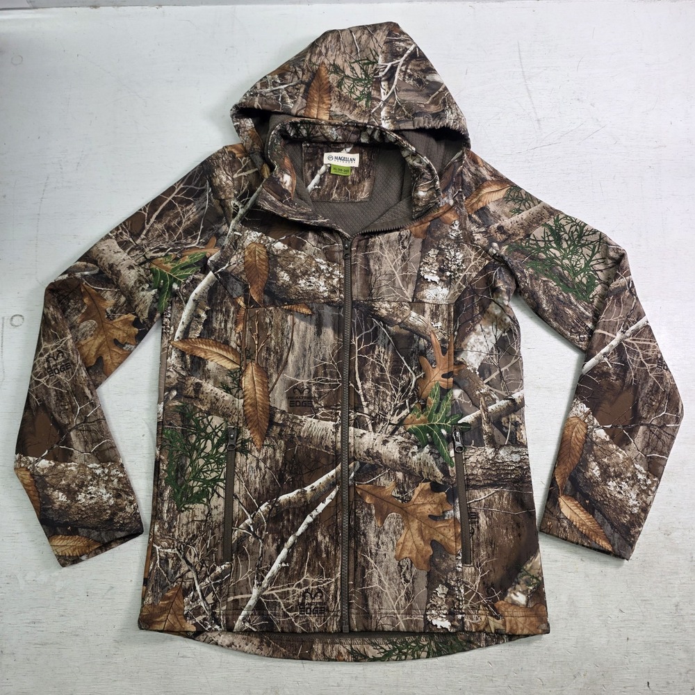 Magellan Outdoors Realtree Edge Camo Soft Shell Hooded Jacket Youth XL 18-20 EUC